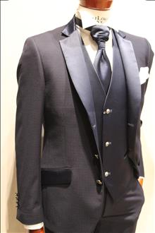 Smoking/Coreana 3 bottoni con gilet e Cravattone