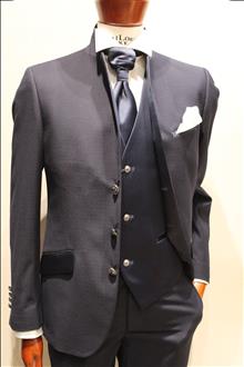 Smoking/Coreana 3 bottoni con gilet e Cravattone